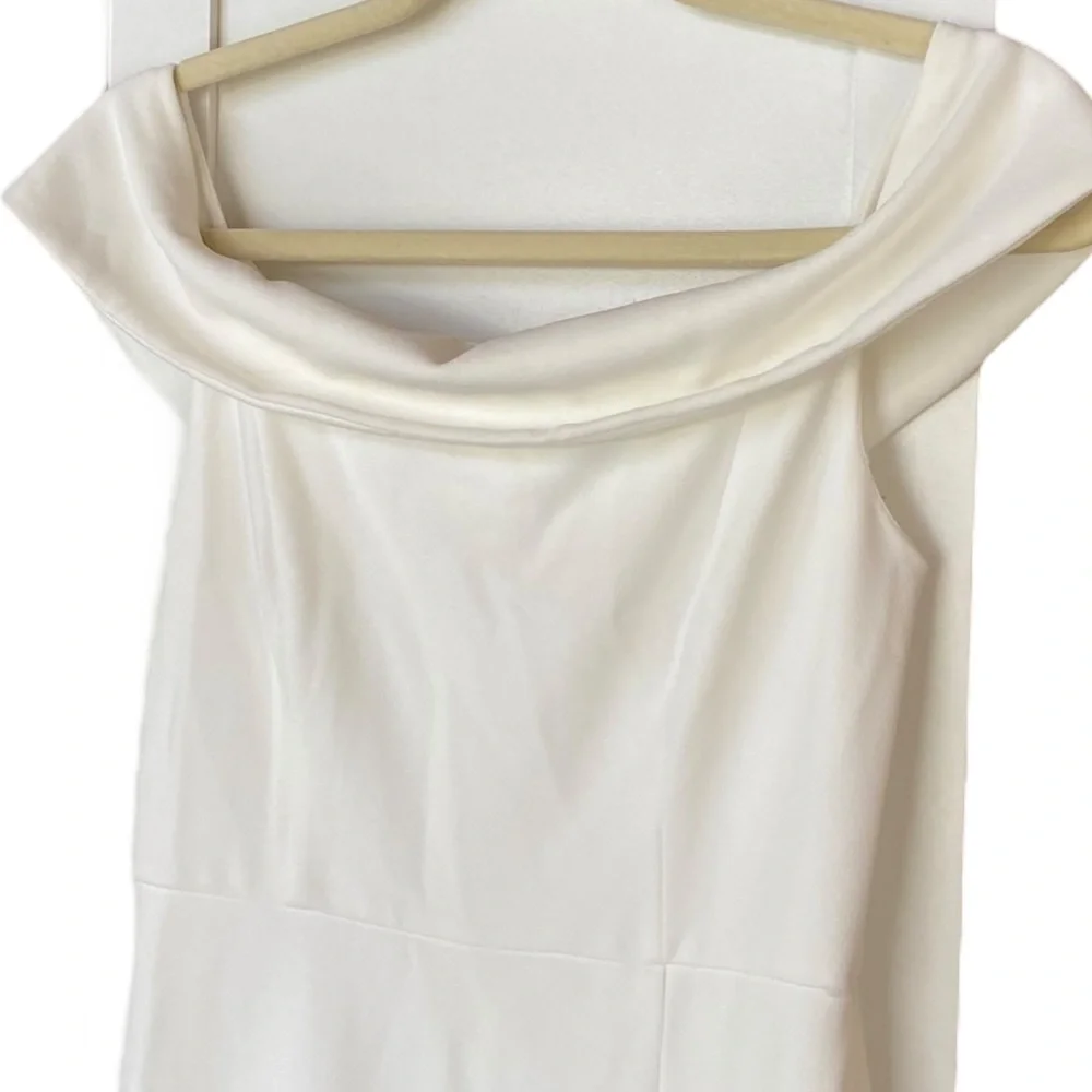 Lulus White Aveline Off The Shoulder Maxi Wedding Dress Dress Women’s Size Small - Picture 5 of 11